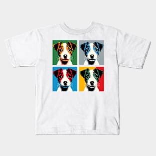 Pop Retro Art Jack Russell Terrier - Cute Puppy Kids T-Shirt